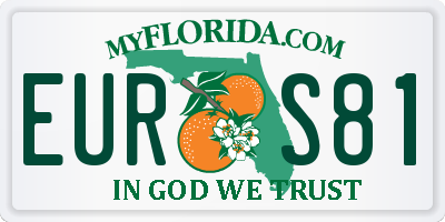 FL license plate EURS81