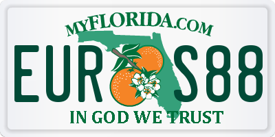 FL license plate EURS88