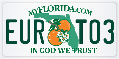 FL license plate EURT03