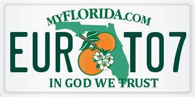 FL license plate EURT07