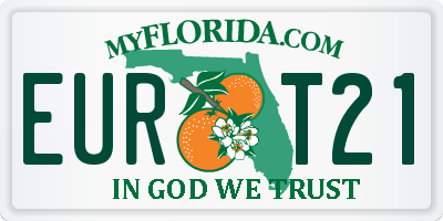 FL license plate EURT21