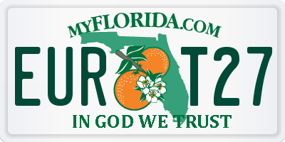 FL license plate EURT27