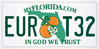 FL license plate EURT32