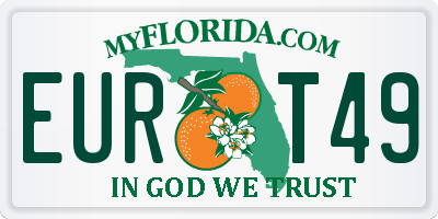 FL license plate EURT49