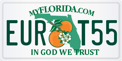 FL license plate EURT55