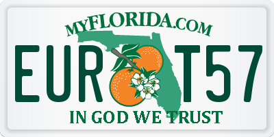FL license plate EURT57