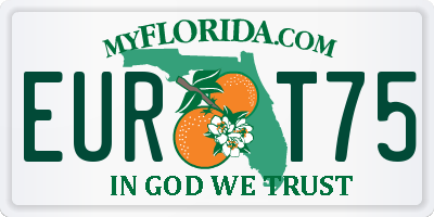 FL license plate EURT75