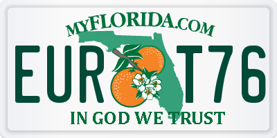 FL license plate EURT76