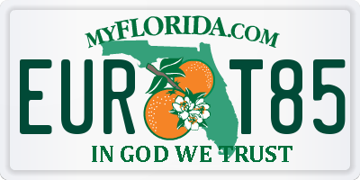 FL license plate EURT85