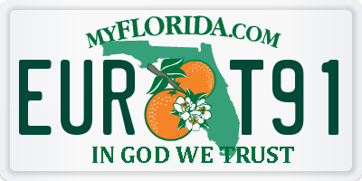 FL license plate EURT91