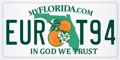 FL license plate EURT94