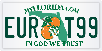 FL license plate EURT99