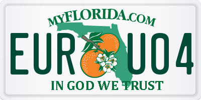 FL license plate EURU04