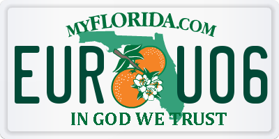 FL license plate EURU06