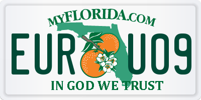 FL license plate EURU09