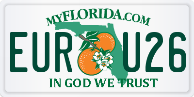 FL license plate EURU26