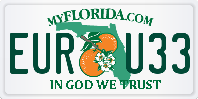 FL license plate EURU33