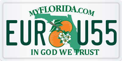 FL license plate EURU55