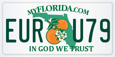 FL license plate EURU79