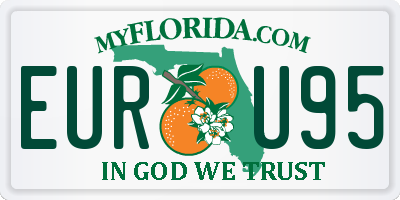 FL license plate EURU95