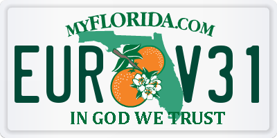 FL license plate EURV31