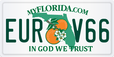 FL license plate EURV66