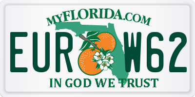 FL license plate EURW62