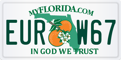 FL license plate EURW67