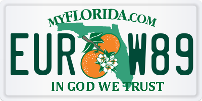 FL license plate EURW89
