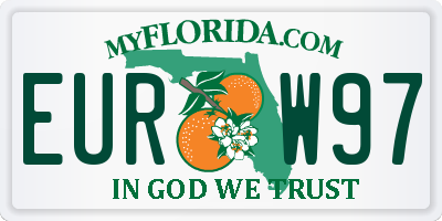 FL license plate EURW97