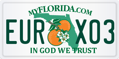 FL license plate EURX03