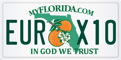 FL license plate EURX10