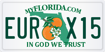 FL license plate EURX15