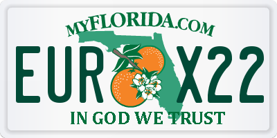 FL license plate EURX22