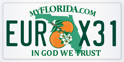 FL license plate EURX31