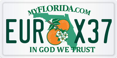 FL license plate EURX37