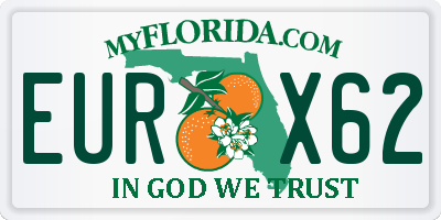 FL license plate EURX62