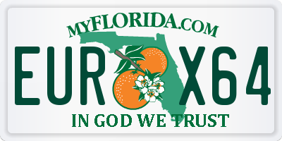 FL license plate EURX64