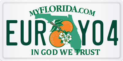 FL license plate EURY04