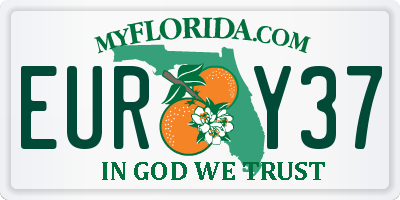 FL license plate EURY37