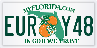 FL license plate EURY48