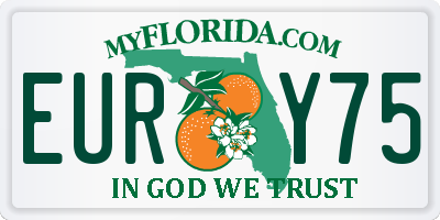 FL license plate EURY75