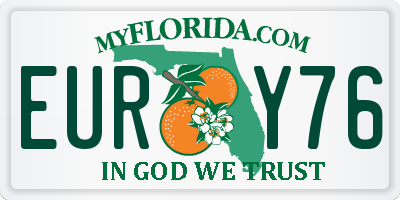 FL license plate EURY76