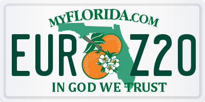 FL license plate EURZ20