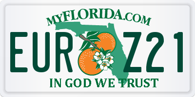 FL license plate EURZ21