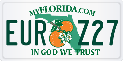 FL license plate EURZ27