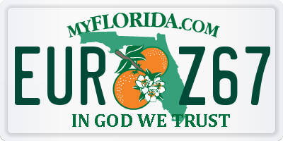 FL license plate EURZ67