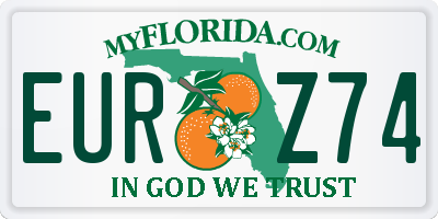 FL license plate EURZ74