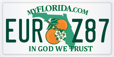 FL license plate EURZ87