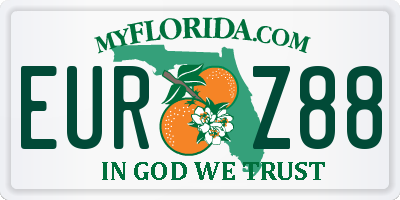 FL license plate EURZ88